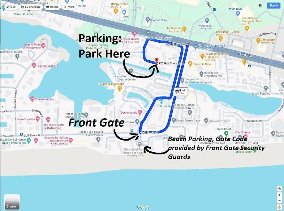 Boathouse Condo, Downtown Destin Harbor, Private Beach Access, Waterfront, On Golf Course, Water Taxi Pickup